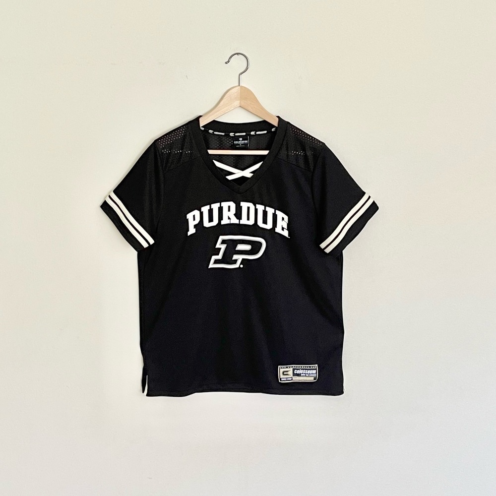 Colosseum Purdue Boilermakers Black Gold Spirt Jersey Top Women’s Large